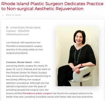 Dr. Polacek focuses her plastic surgery practice solely on minimally invasive aesthetic rejuvenation.
